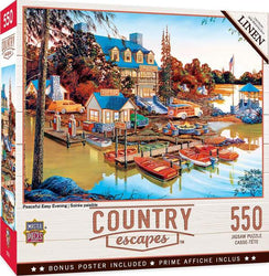 Puzzle Masterpieces:  550 Piece Country Escapes - Peaceful Easy Evening