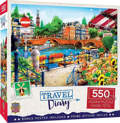 Puzzle Masterpieces:  550 Piece Travel Diary - Amsterdam