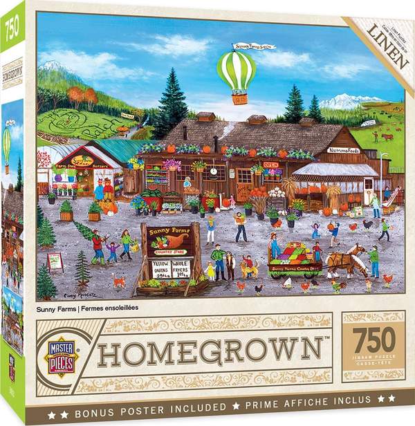 Puzzle Masterpieces:  750 Piece Homegrown - Sunny Farms