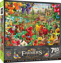 Puzzle Masterpieces:  750 Piece Farmer's Market - A Plentiful Season