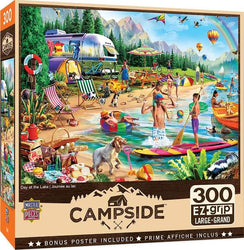 Puzzle Masterpieces:  300 piece EzGrip Campside - Day at the Lake