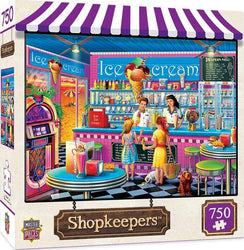 Puzzle Masterpieces:  750 Piece Shopkeepers - Anna's Ice Cream Parlor