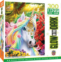 Puzzle Masterpieces:  300 Piece EZGRip Glow in the Dark - Her Majesty's Jewels
