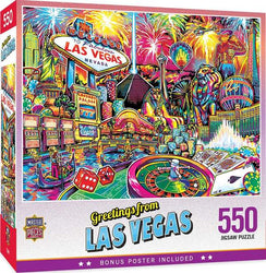 Puzzle Masterpieces:  550 Piece Greetings From - Las Vegas