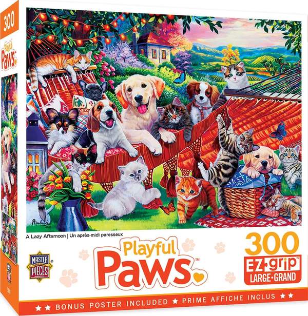 Puzzle Masterpieces:  300 Piece EZGrip A Lazy Afternoon