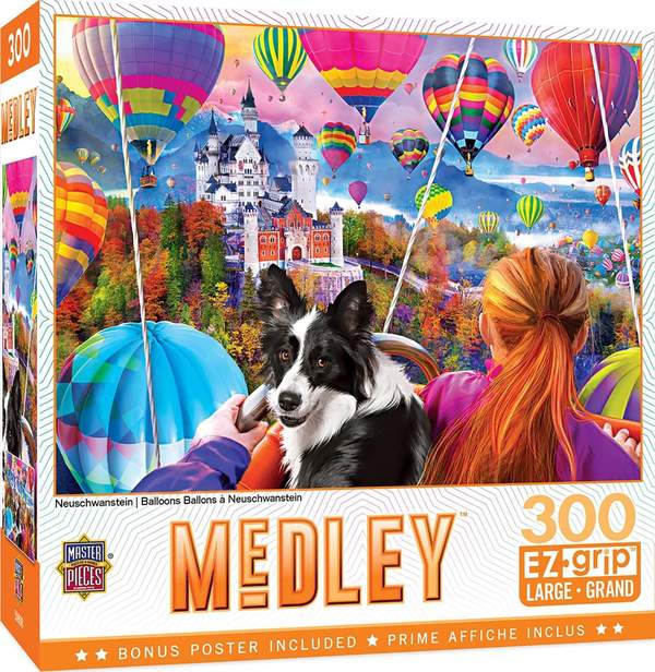 Puzzle Masterpieces:  300 piece EzGrip Medley - Neuschwanstein Balloons
