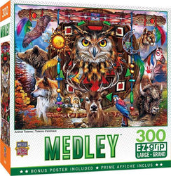 Puzzle Masterpieces:  300 piece EzGrip Medley - Animal Totems