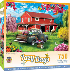 Puzzle Masterpieces:  750 Piece Lazy Days - A Farm's Alive
