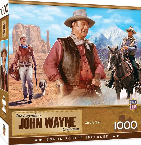 Puzzle Masterpieces: 1000 Piece John Wayne - On the Trail