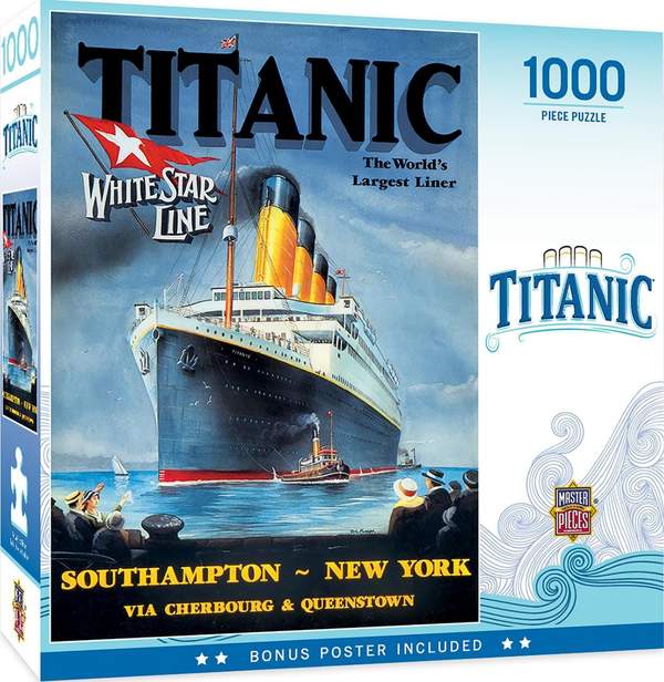 Puzzle Masterpieces: 1000 Piece Titanic - White Star Line