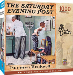 Puzzle Masterpieces: 1000 Piece Saturday Evening Post Norman Rockwell - At the Doctor's