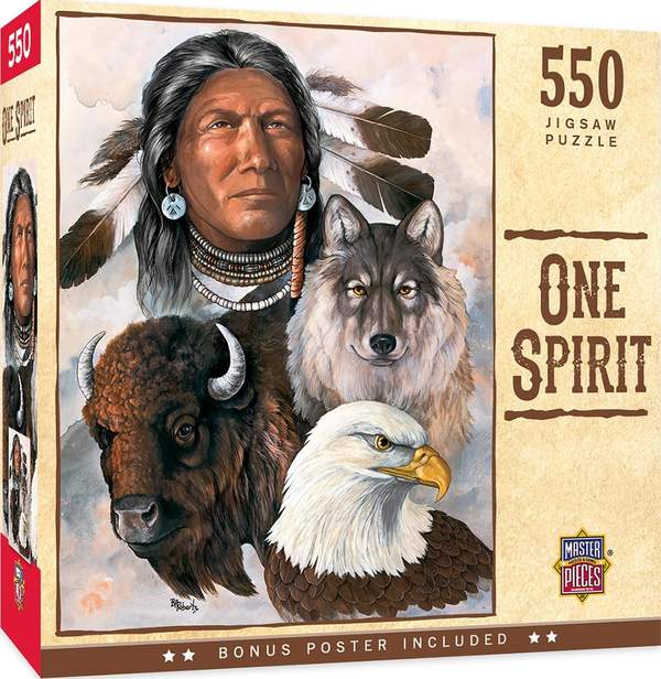 Puzzle Masterpieces:  550 Piece Tribal Spirit - One Spirit