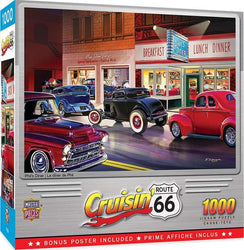 Puzzle Masterpieces: 1000 Piece Cruisin‘ Rt66 - Phil's Diner