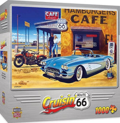 Puzzle Masterpieces: 1000 Piece Cruisin‘ Rt66 - Route 66 Café
