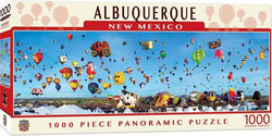 Puzzle Masterpieces: 1000 Piece Panoramic American Vistas - Albuquerque Balloons