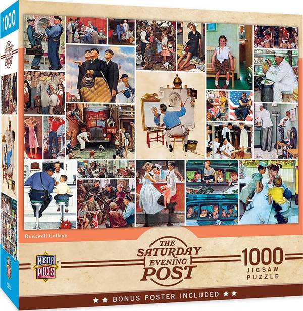 Puzzle Masterpieces: 1000 Piece Saturday Evening Post - Norman Rockwell Collage