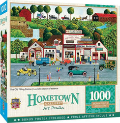 Puzzle Masterpieces: 1000 Piece Hometown Gallery - The Old Filling Station