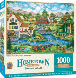 Puzzle Masterpieces: 1000 Piece Hometown Gallery - Millside Picnic