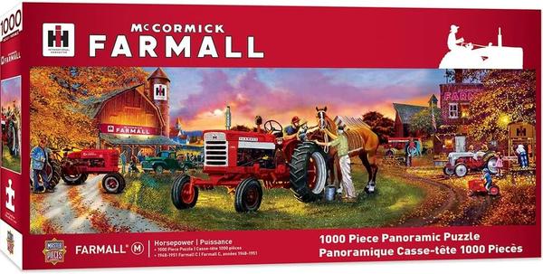 Puzzle Masterpieces: 1000 Piece Panoramic Farmall Case IH - Horse Power Pano