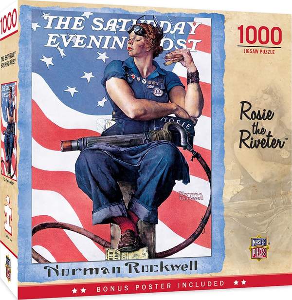 Puzzle Masterpieces: 1000 Piece Saturday Evening Post Norman Rockwell - Rosie the Riveter