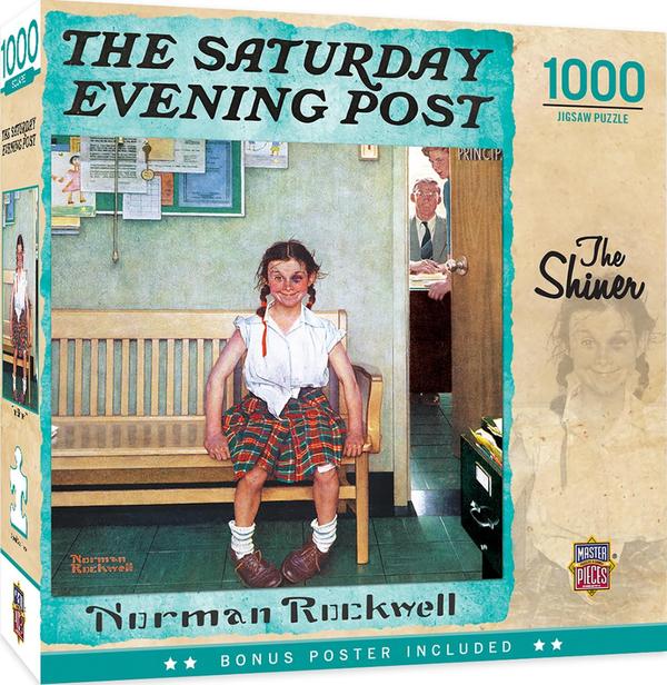 Puzzle Masterpieces: 1000 Piece Saturday Evening Post Norman Rockwell - The Shiner