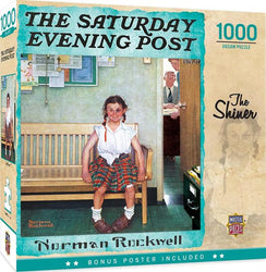 Puzzle Masterpieces: 1000 Piece Saturday Evening Post Norman Rockwell - The Shiner