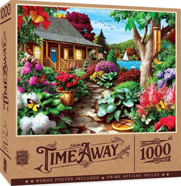 Puzzle Masterpieces: 1000 Piece Time Away - Dragonfly Garden