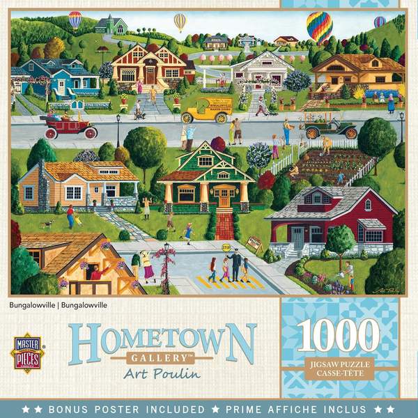 Puzzle Masterpieces: 1000 Piece Hometown Gallery - Bungalowville