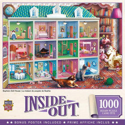 Puzzle Masterpieces: 1000 Piece Inside Out - Sophia's Dollhouse