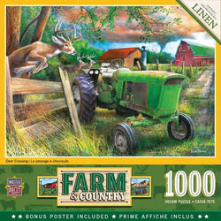 Puzzle Masterpieces: 1000 Piece Farm & Country - Deer Crossing