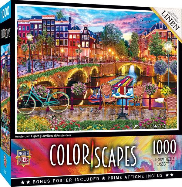 Puzzle Masterpieces: 1000 Piece Colorscapes - Amsterdam Lights