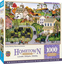 Puzzle Masterpieces: 1000 Piece Hometown Gallery - Sunday Meeting