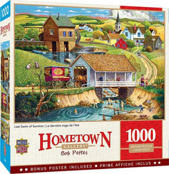 Puzzle Masterpieces: 1000 Piece Hometown Gallery - Last Swim of Summer