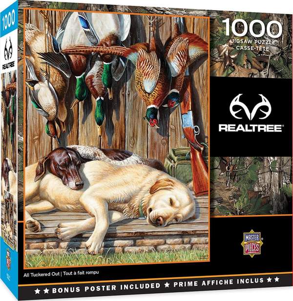 Puzzle Masterpieces: 1000 Piece RealTree - All Tuckered Out