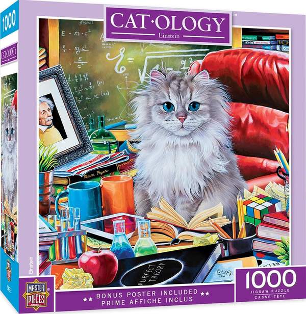Puzzle Masterpieces: 1000 Piece Catology - Einstein