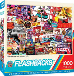 Puzzle Masterpieces: 1000 Piece Flashbacks - Quick Stop Diner