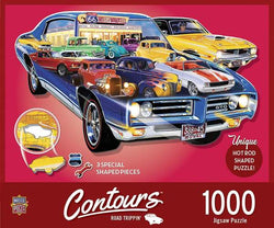 Puzzle Masterpieces: 1000 Piece Shaped Countours - Road Trippin