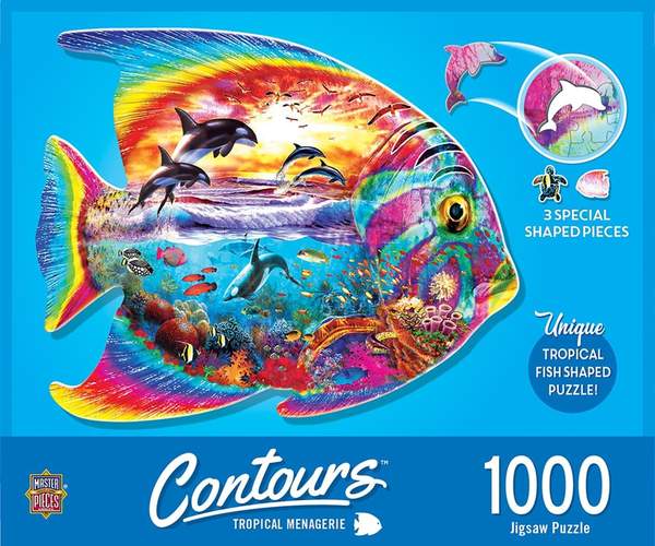 Puzzle Masterpieces: 1000 Piece Shaped Countours - Tropical Fish