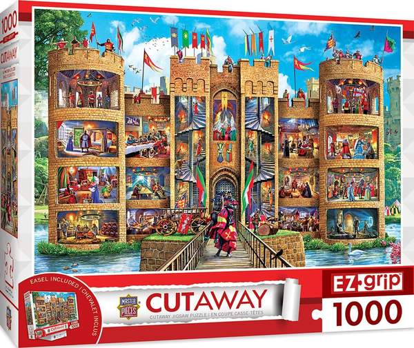 Puzzle Masterpieces: 1000 Piece EZGrip Cut-Aways - Medieval Castle