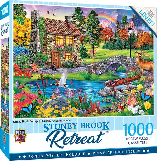 Puzzle Masterpieces: 1000 Piece Retreat - Stoney Brook Retreat