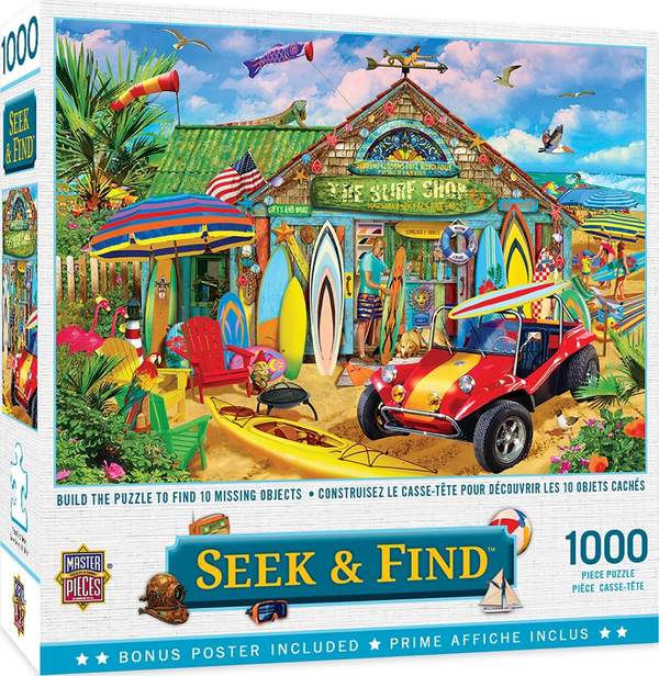Puzzle Masterpieces: 1000 Piece Seek & Find - Beach Time Fun