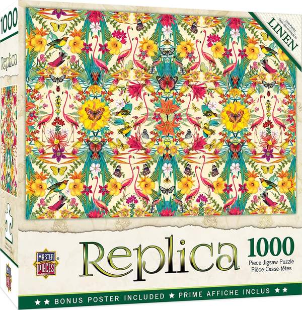 Puzzle Masterpieces: 1000 Piece Replica - Flamingos