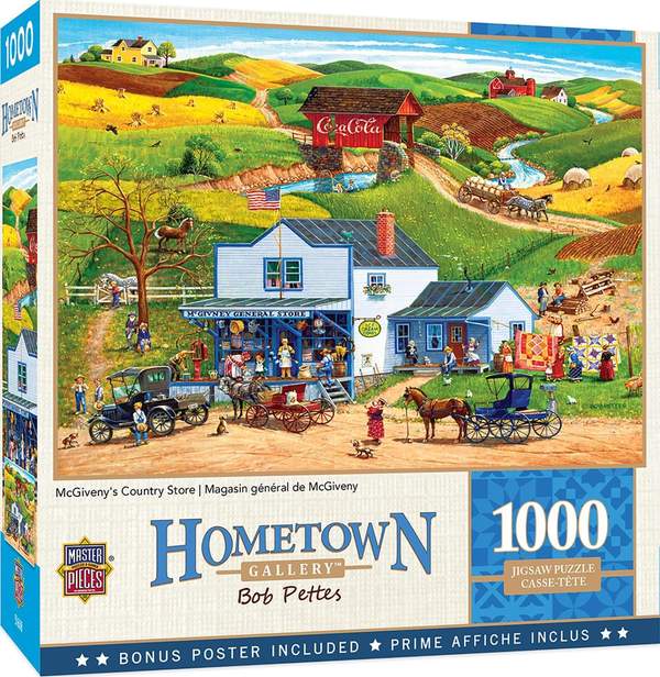 Puzzle Masterpieces: 1000 Piece Hometown Gallery - McGiveny's Country Store