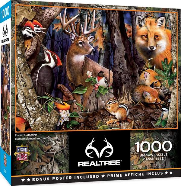 Puzzle Masterpieces: 1000 Piece RealTree - Forest Gathering