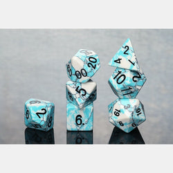 Dice Metallic Dice Co: Poly 7 Set Stone