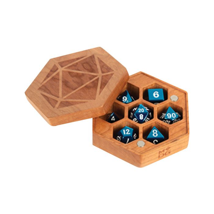 Dice Case Metallic Dice Co: Wood Hex Chest
