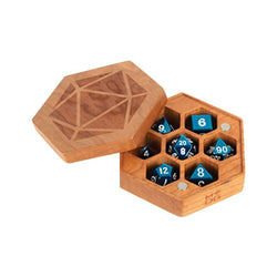 Dice Case Metallic Dice Co: Wood Hex Chest