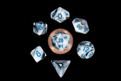 Dice Metallic Dice Co: Poly 7 Set Mini Marble