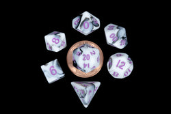 Dice Metallic Dice Co: Poly 7 Set Mini Marble