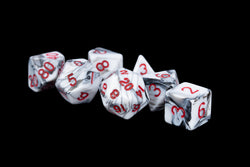 Dice Metallic Dice Co: Poly 7 Set Mini Marble
